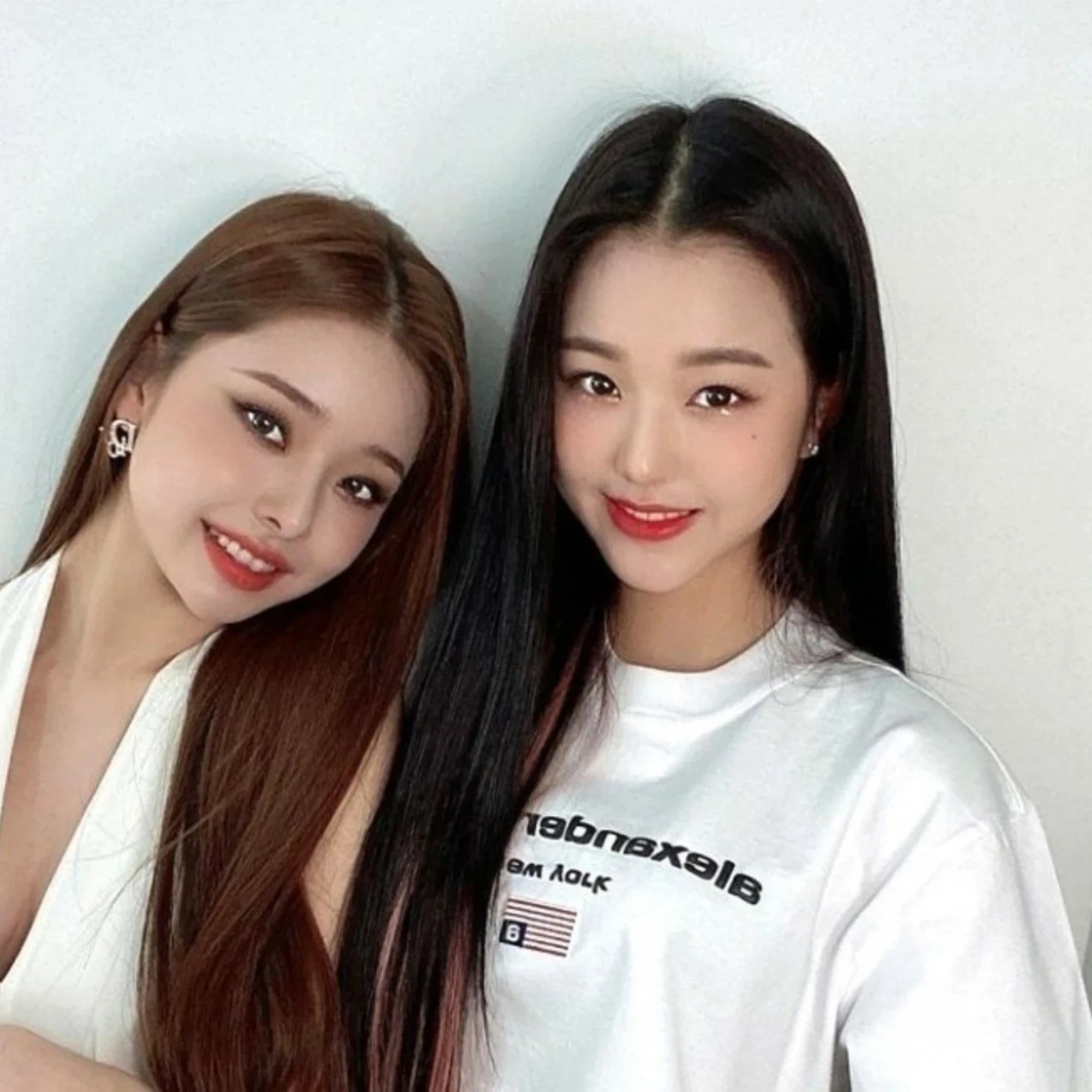 알렉산더 왕 로고 반팔 티셔츠 착용 이미지
