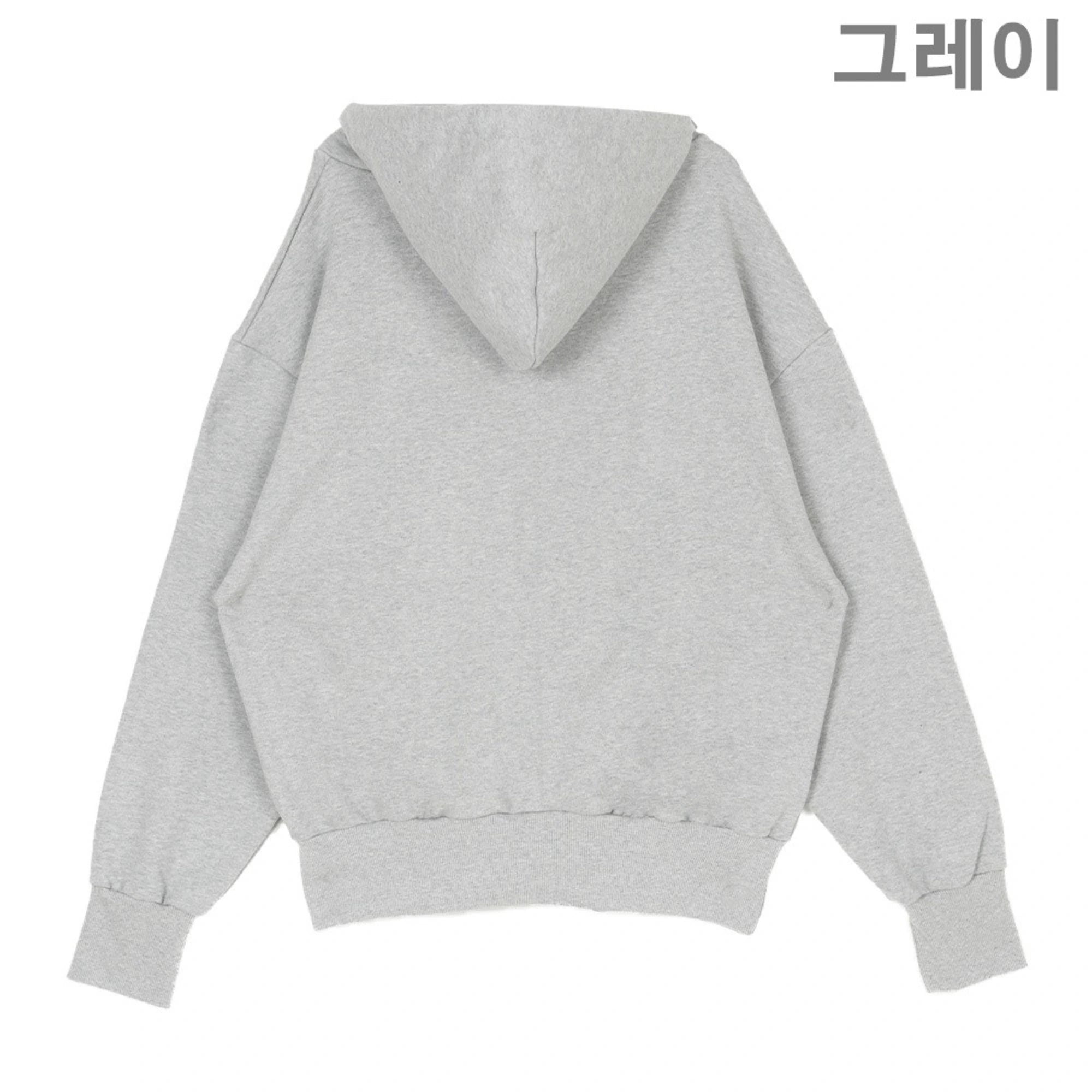아미 하트로고 자수 후드 티셔츠 디테일 이미지