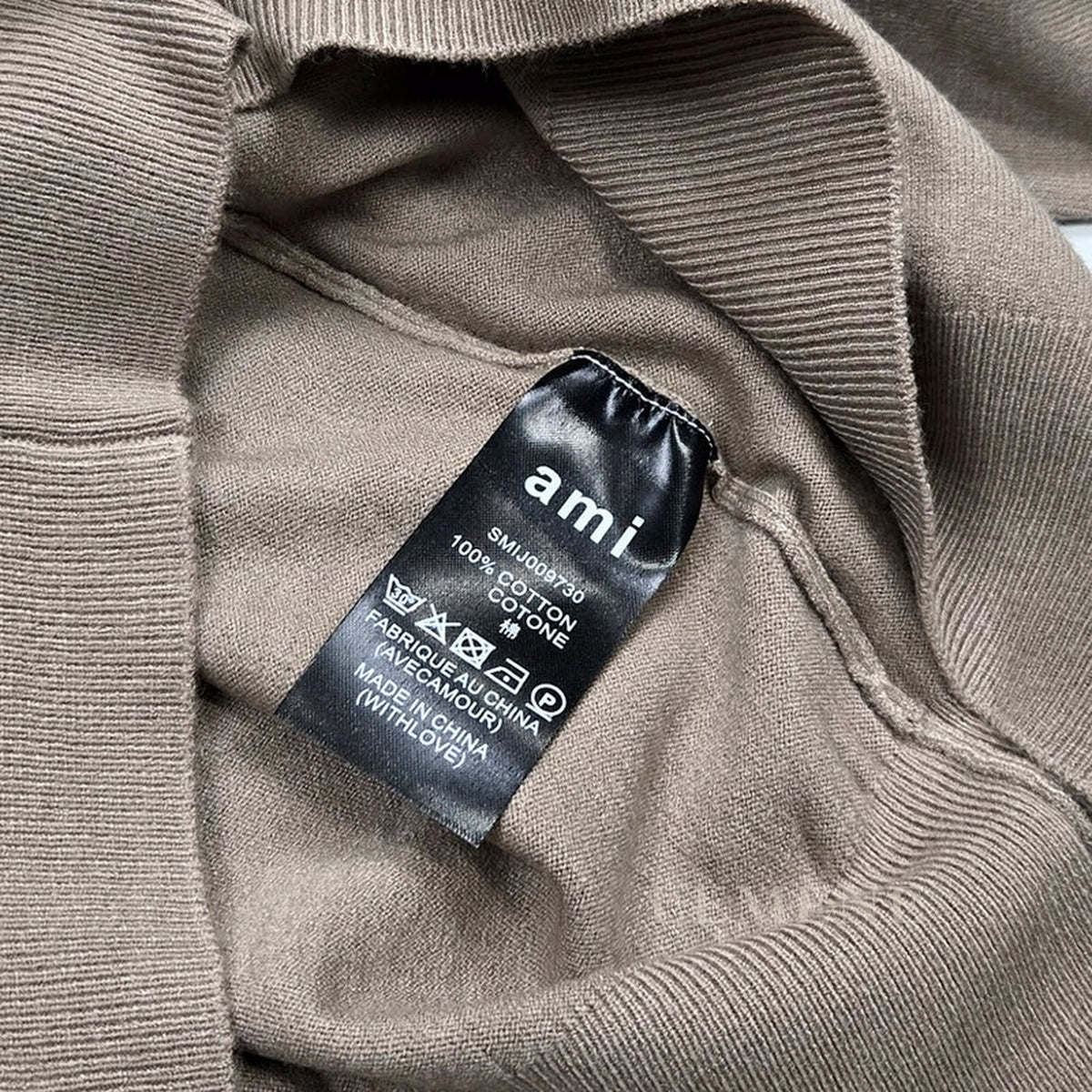 아미 하트 로고 긴팔 니트 HKS121 디테일 이미지