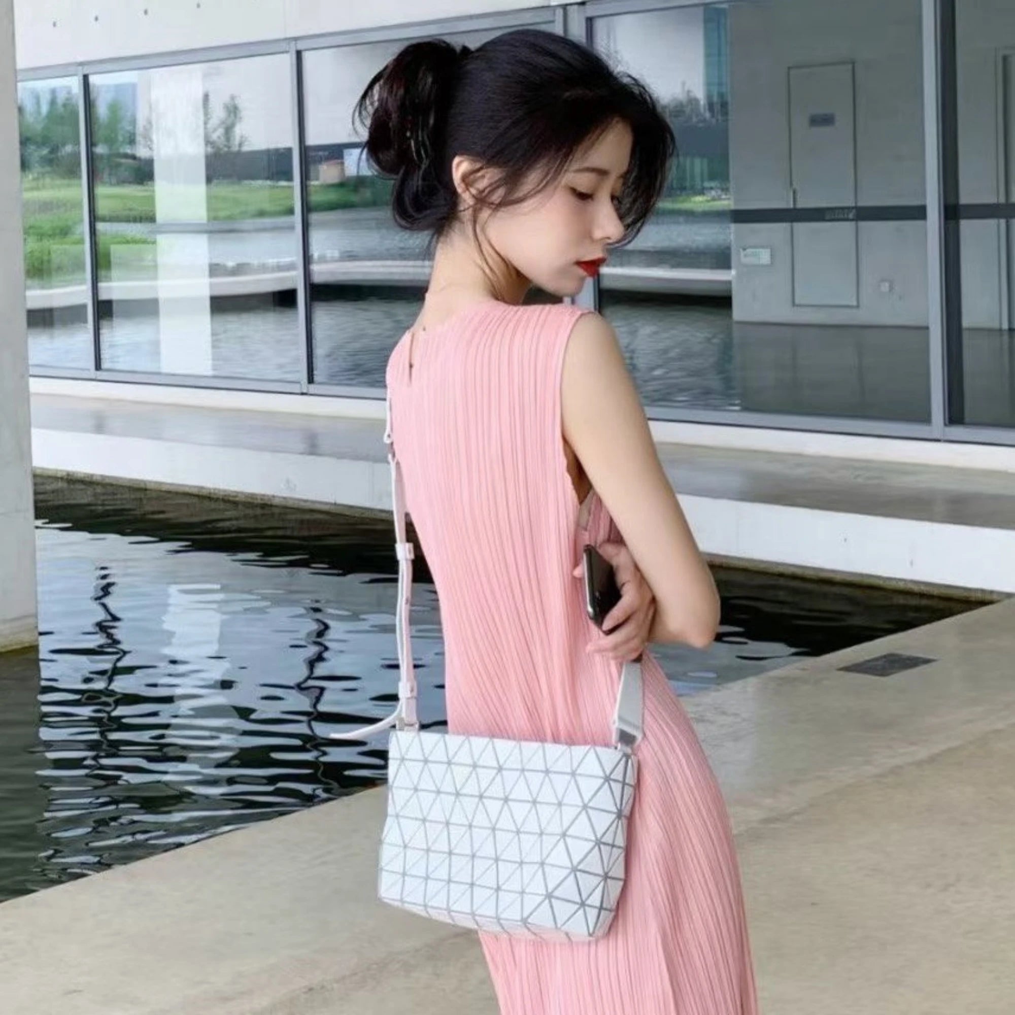 바오바오 크리스탈 숄더백