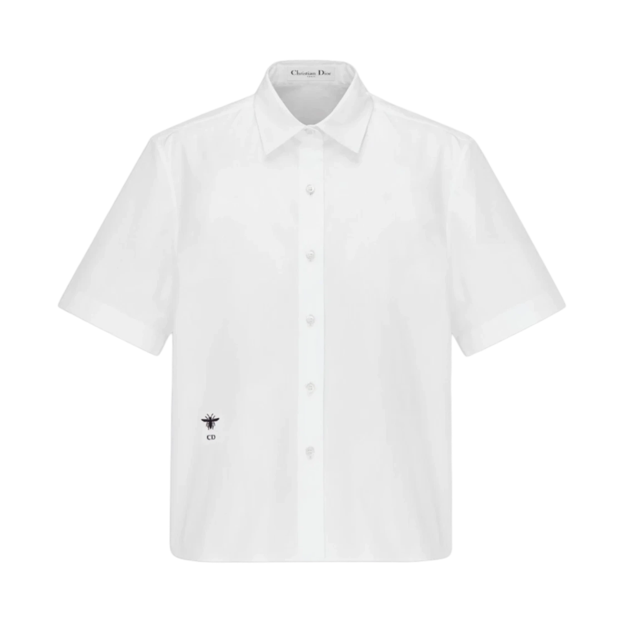 디올 꿀벌 자수 반팔 셔츠 상품 이미지