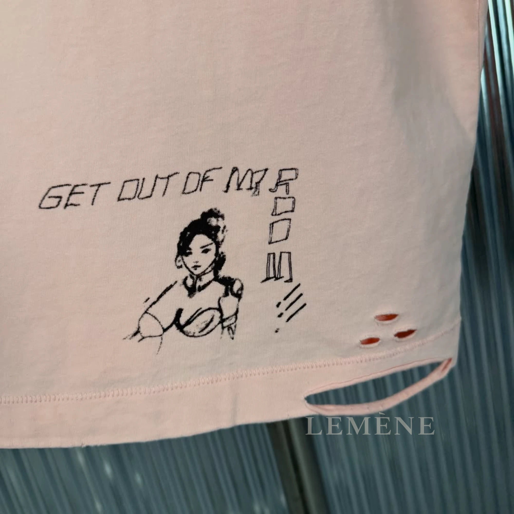 팔리 할리우드 리햅 로맨스 포켓 반팔 티셔츠 디테일 이미지
