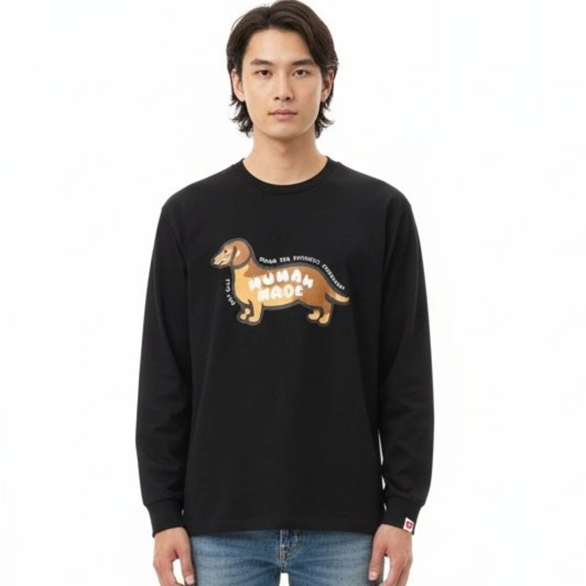 휴먼메이드 그래픽 긴팔 티셔츠 HM26CS005 착용 이미지