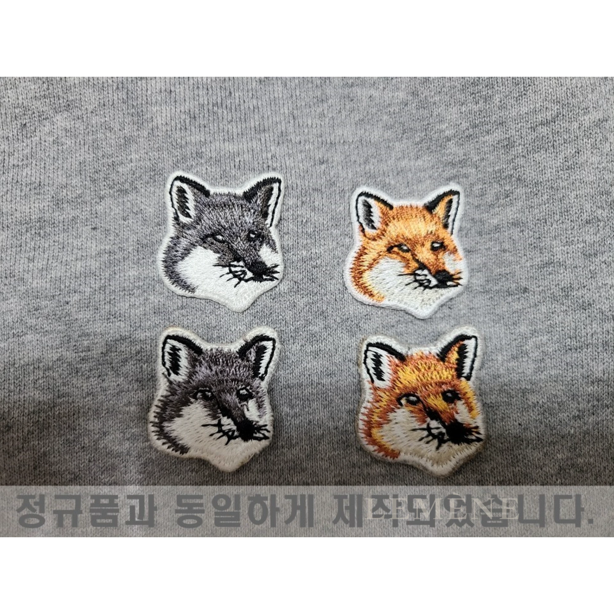 메종키츠네 더블 폭스헤드 반팔 티셔츠 BU00103KJ0008 디테일 이미지