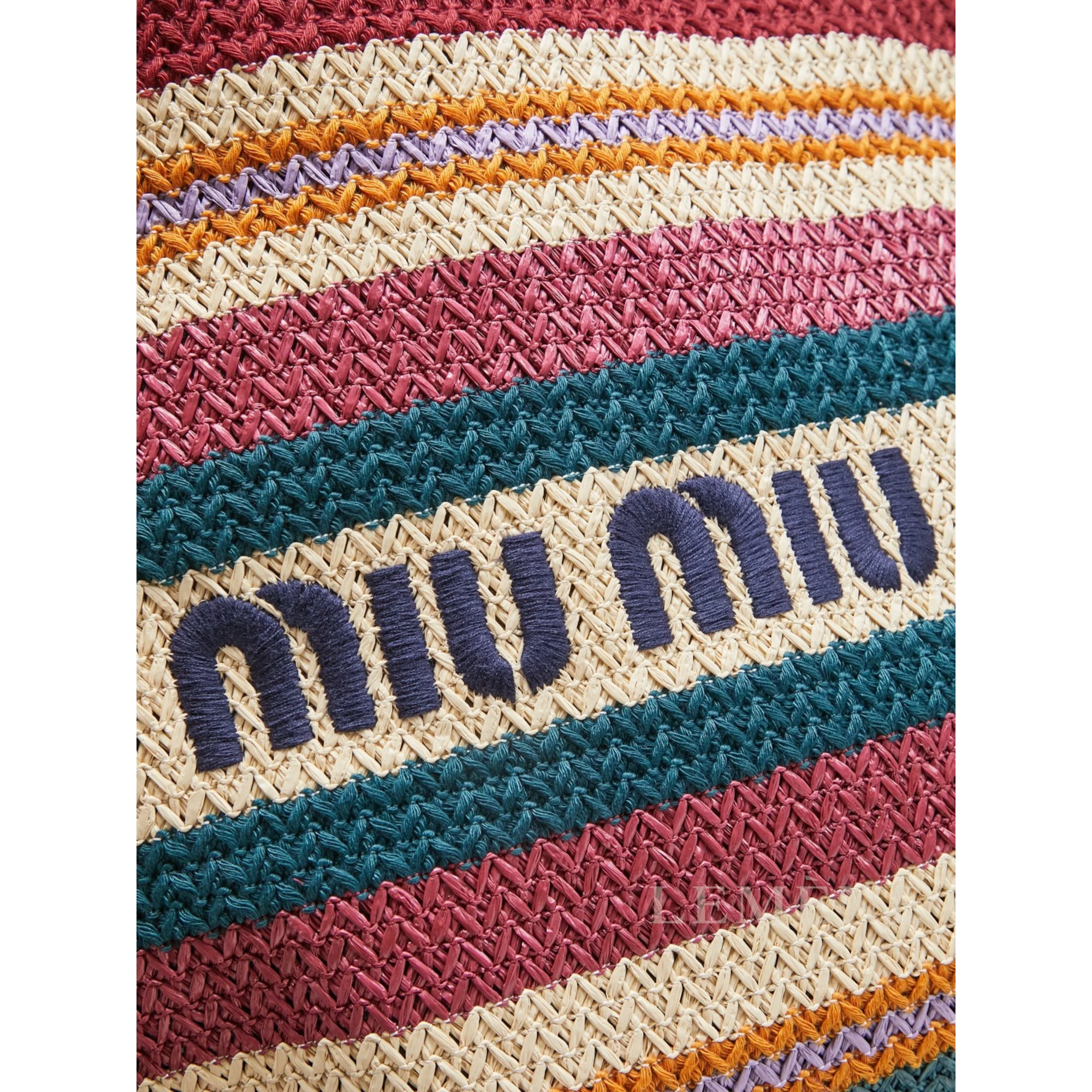 미우미우 라피아 이펙트 우븐 토트백 5BG228 디테일 이미지