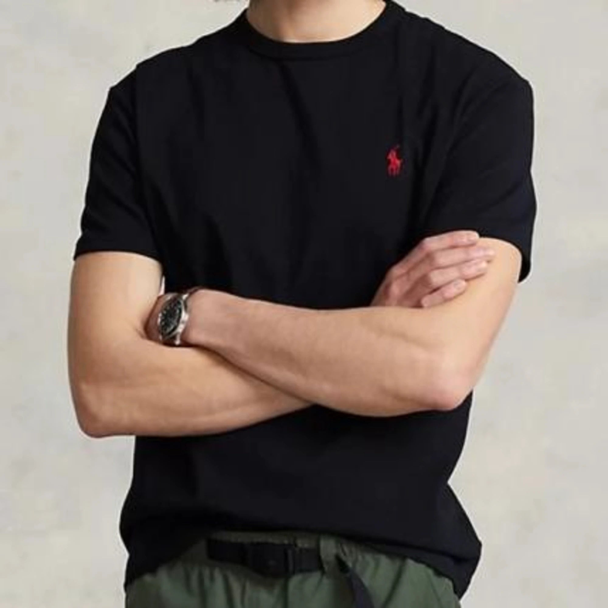 폴로 랄프로렌 클래식 반팔 티셔츠 착용 이미지