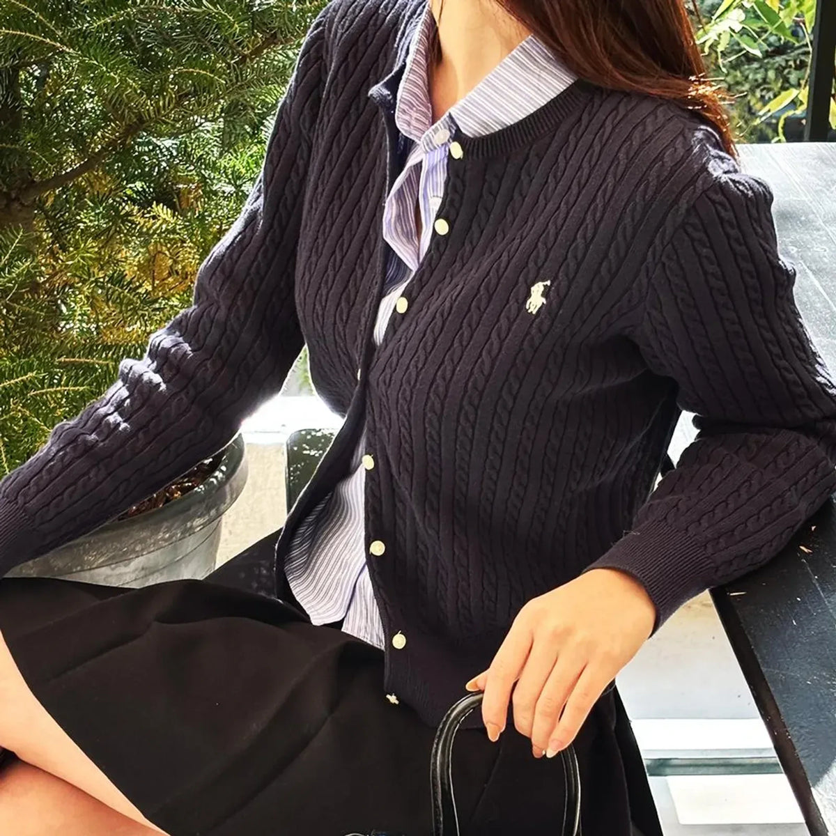 폴로 랄프로렌 여성 케이블 가디건 86836325