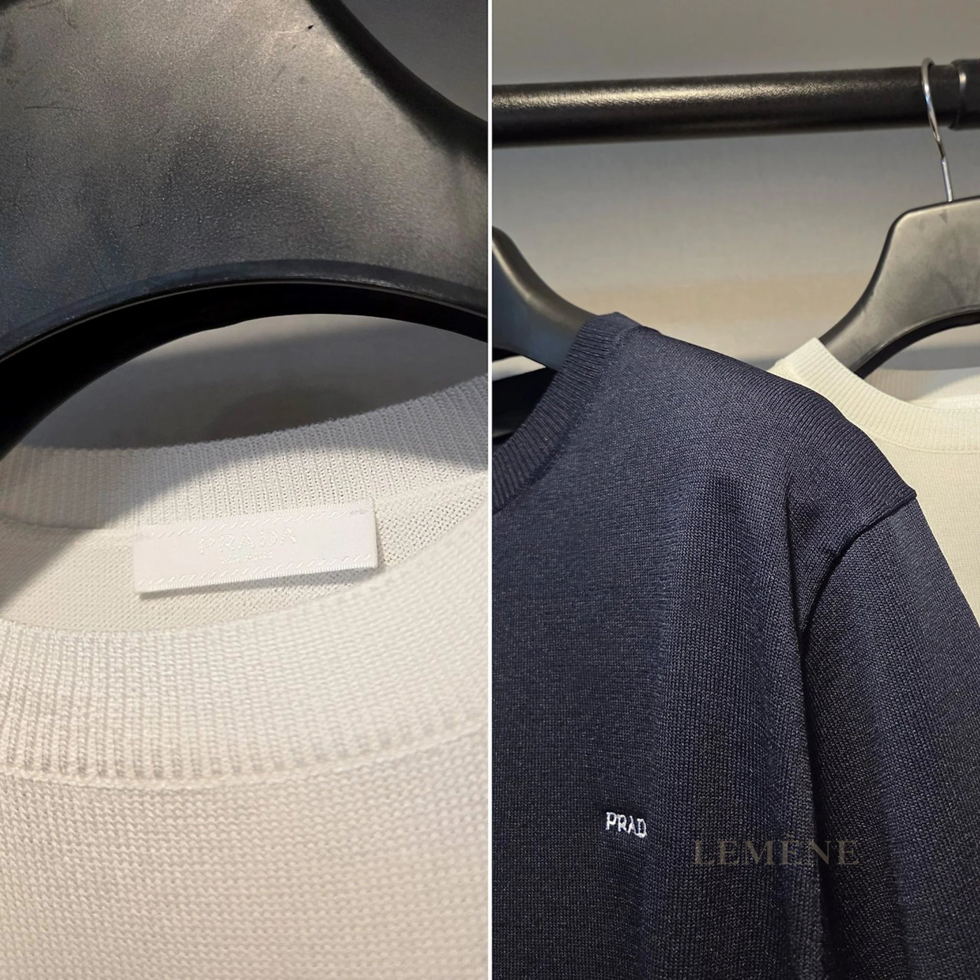 프라다 심플 로고 반팔 티셔츠 디테일 이미지