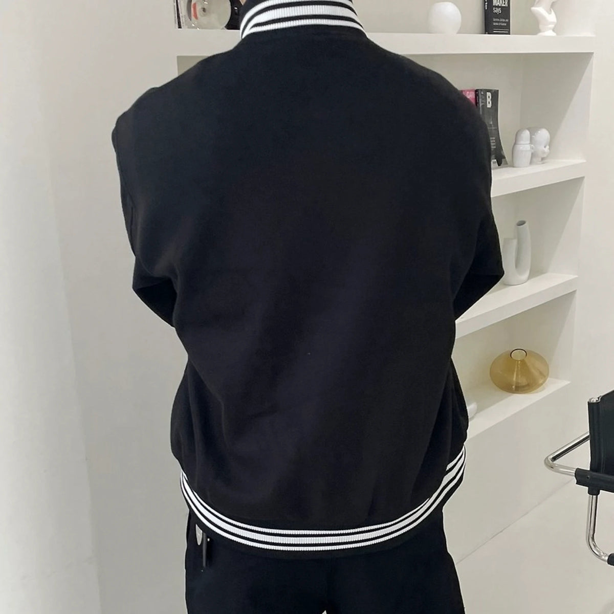 스투시 컴피티션 바시티 재킷 115748 착용 이미지
