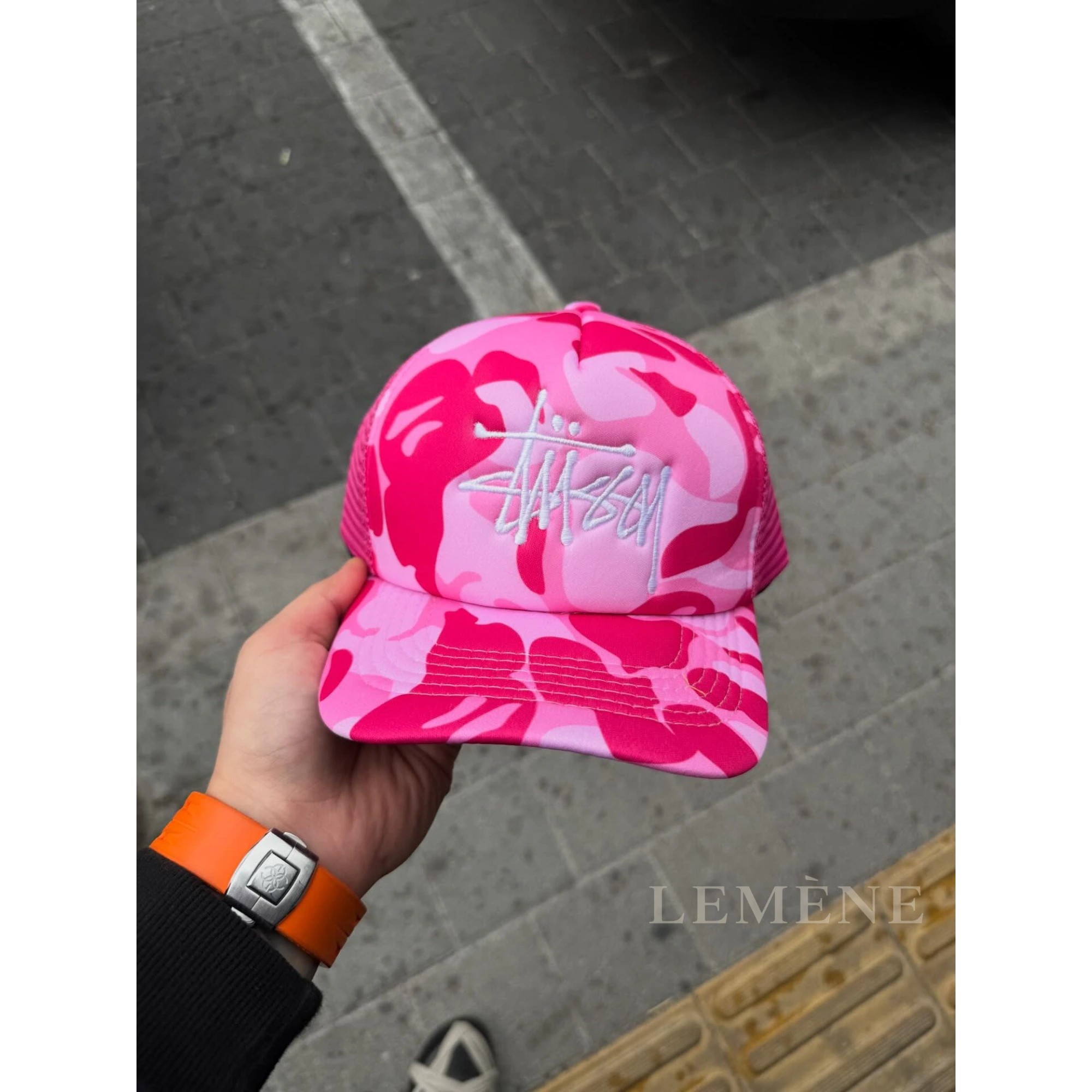 스투시 X 베이프 트러커캡 디테일 이미지