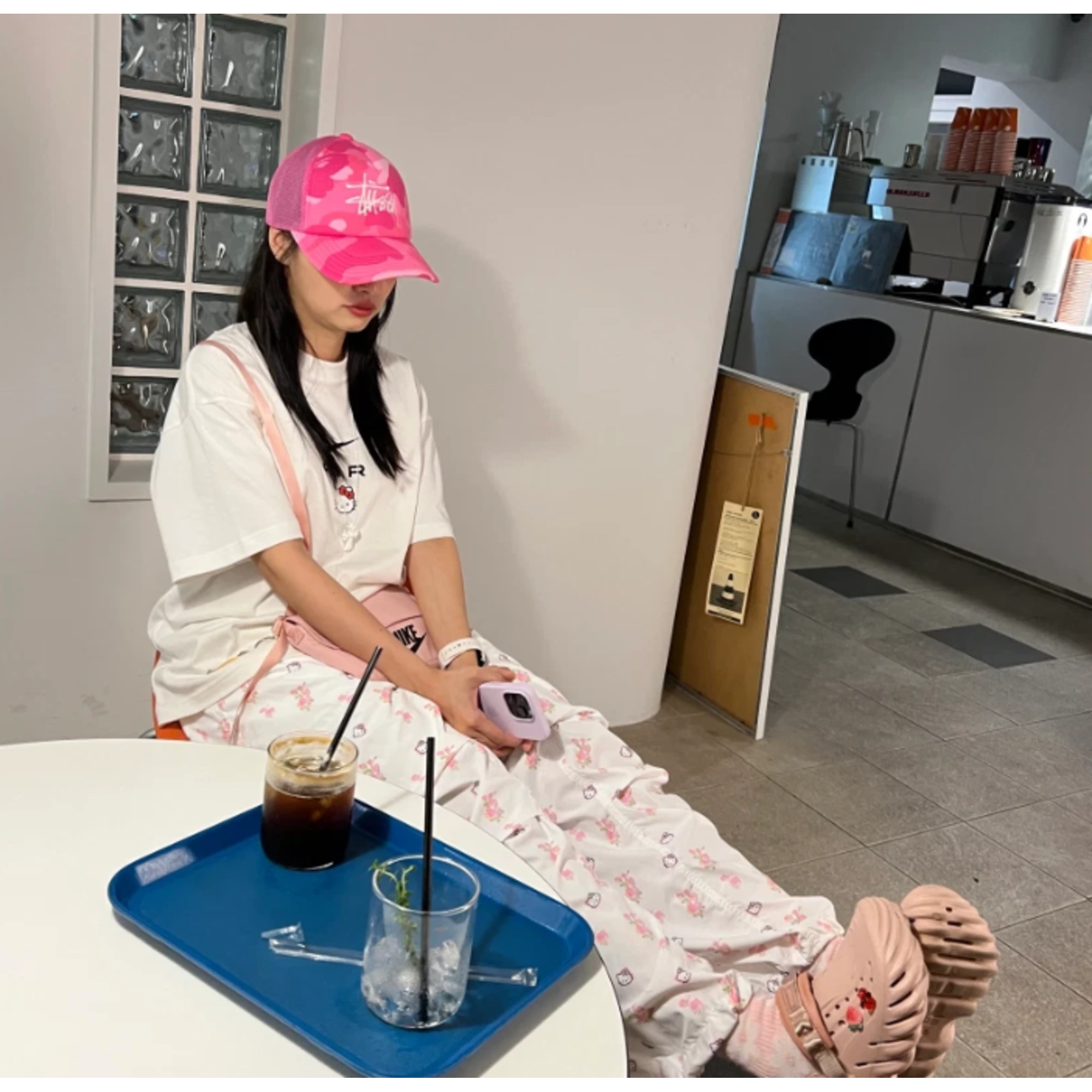 스투시 X 베이프 트러커캡