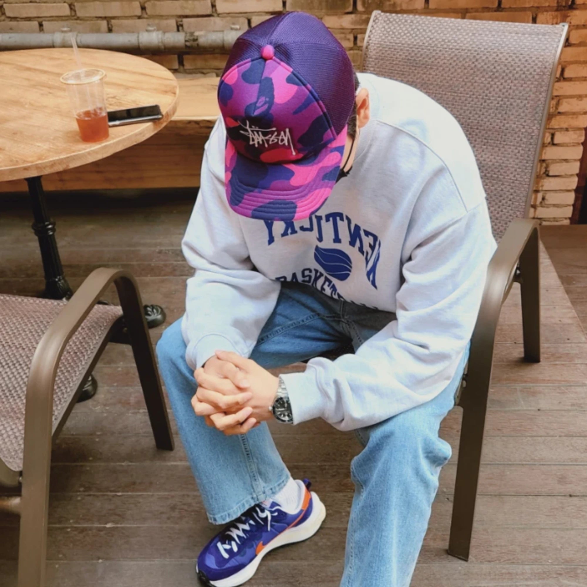 스투시 X 베이프 트러커캡
