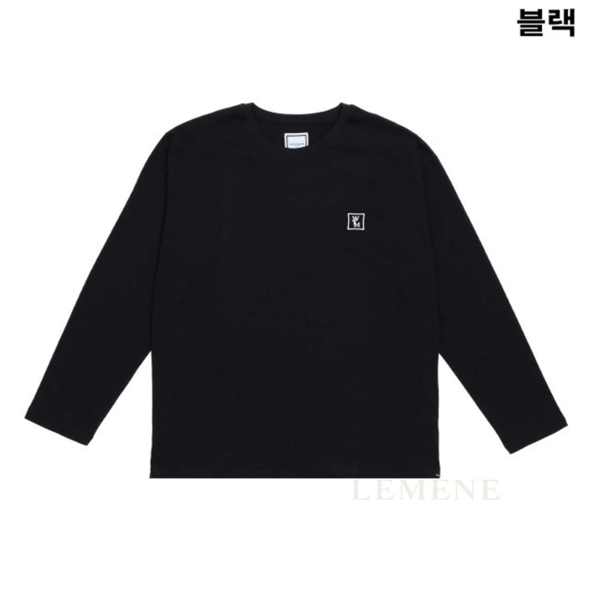 우영미 백로고 긴팔 티셔츠 디테일 이미지