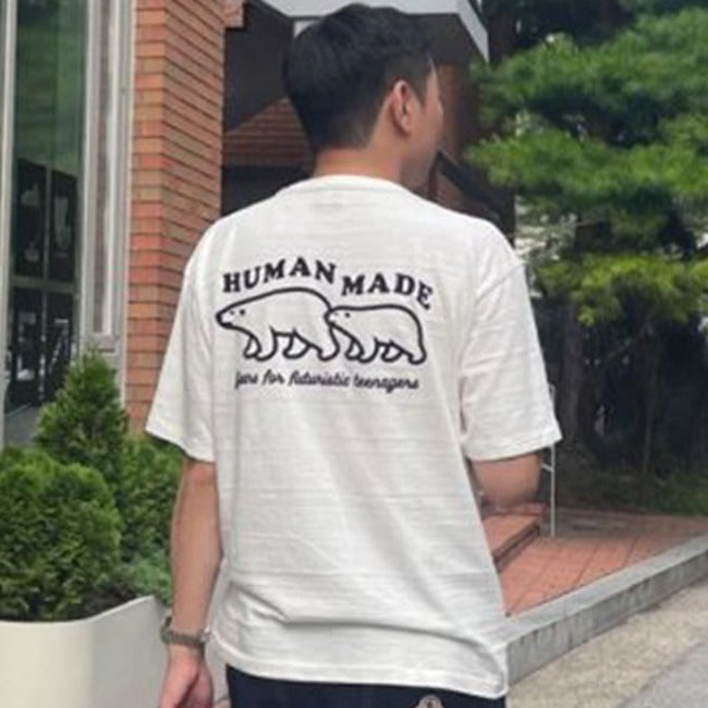 휴먼메이드 베어 프린팅 반팔 티셔츠 상품 이미지