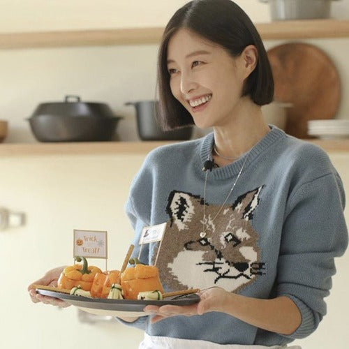 메종키츠네 빅 폭스 헤드 풀오버 니트 상품 이미지
