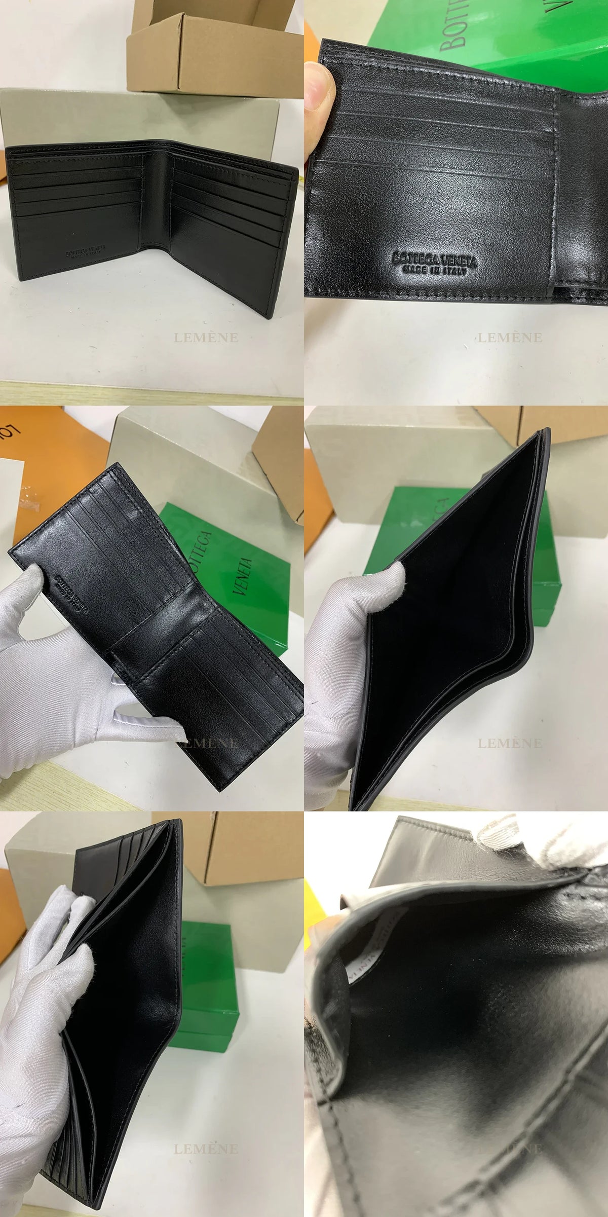 보테가 베네타 인트레치아토우 레더 빌폴드 반지갑