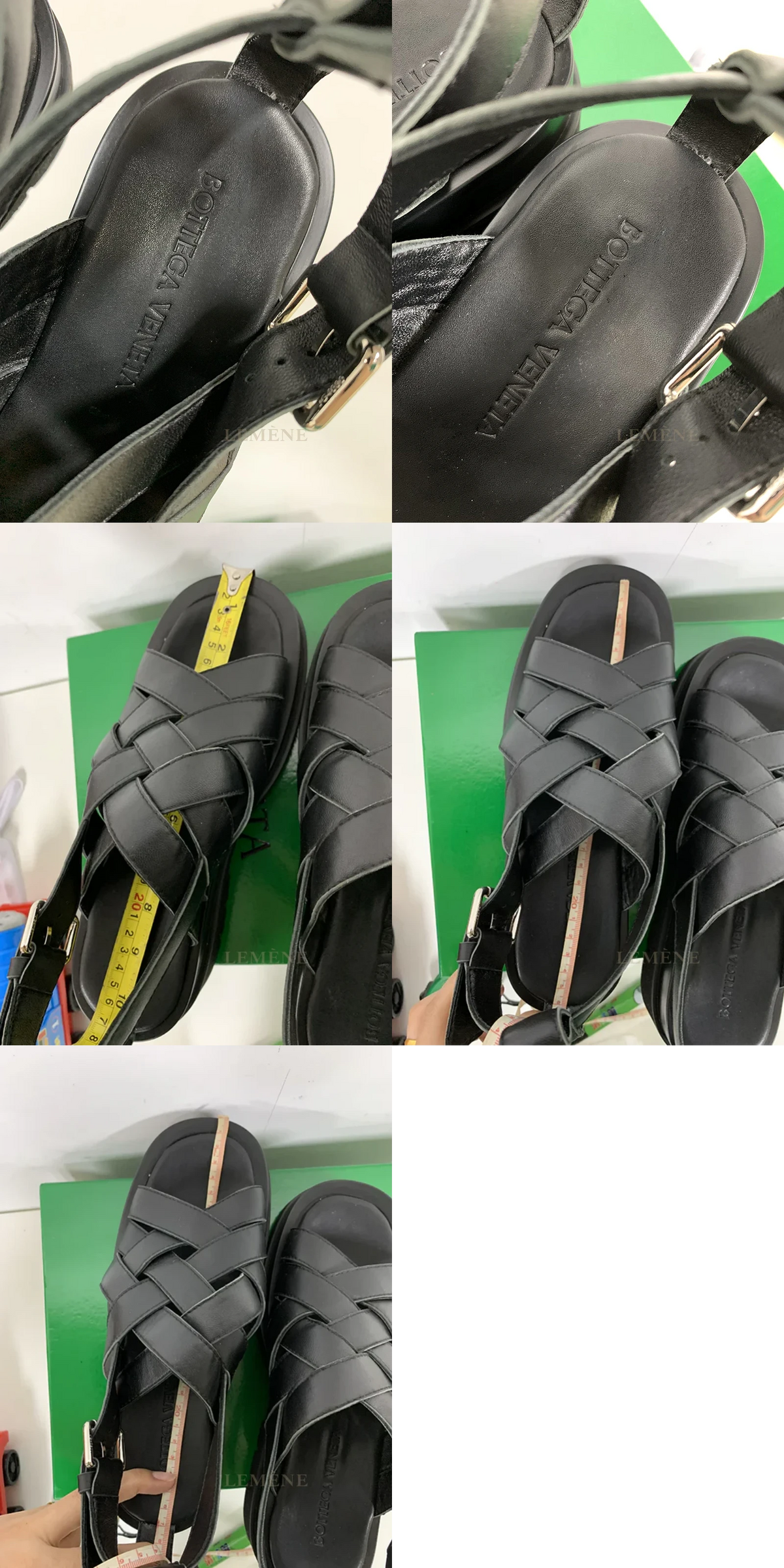 보테가베네타 러그 스트랩 슬리퍼 블랙