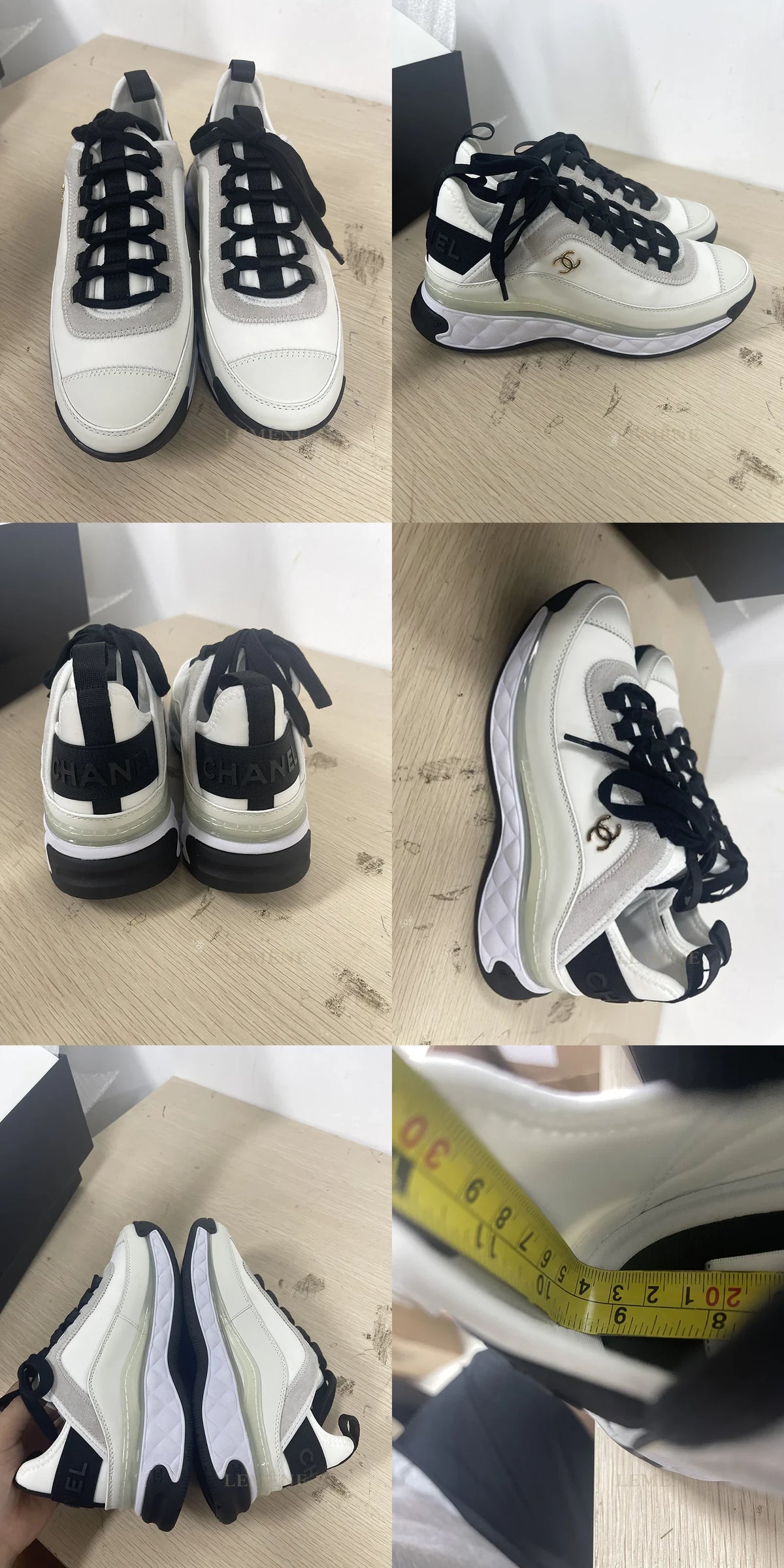 샤넬 믹스드파이버 스니커즈 아이보리