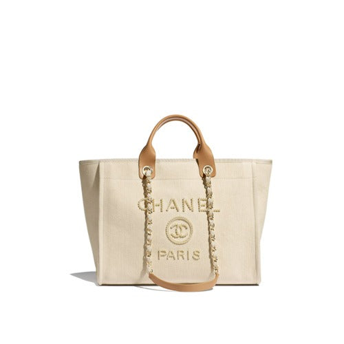 샤넬 진주 골드 메탈 체인 도빌백 화이트 상품 이미지