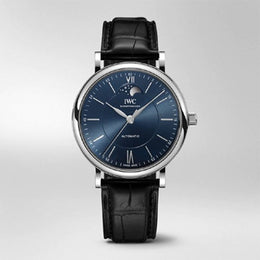 iwc 포르토피노 오토매틱 문 페이즈 스틸블루