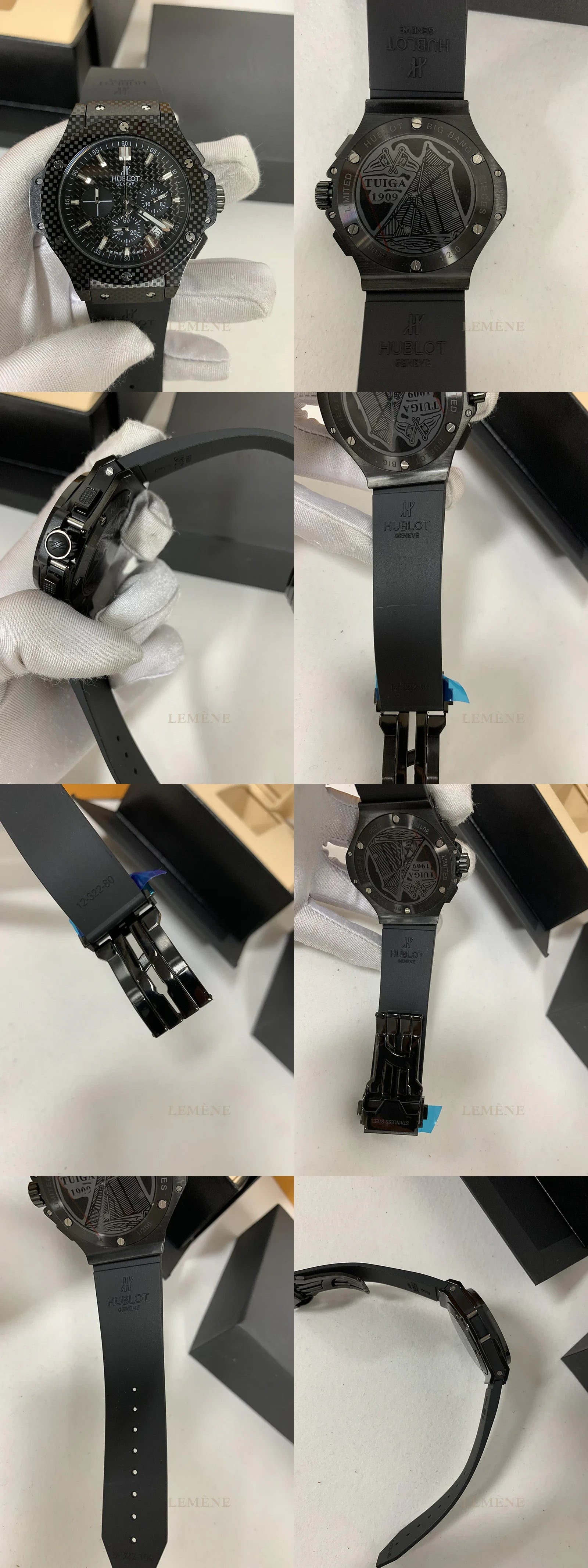위블로 빅뱅 올 카본 크로노그라피 검판 44mm