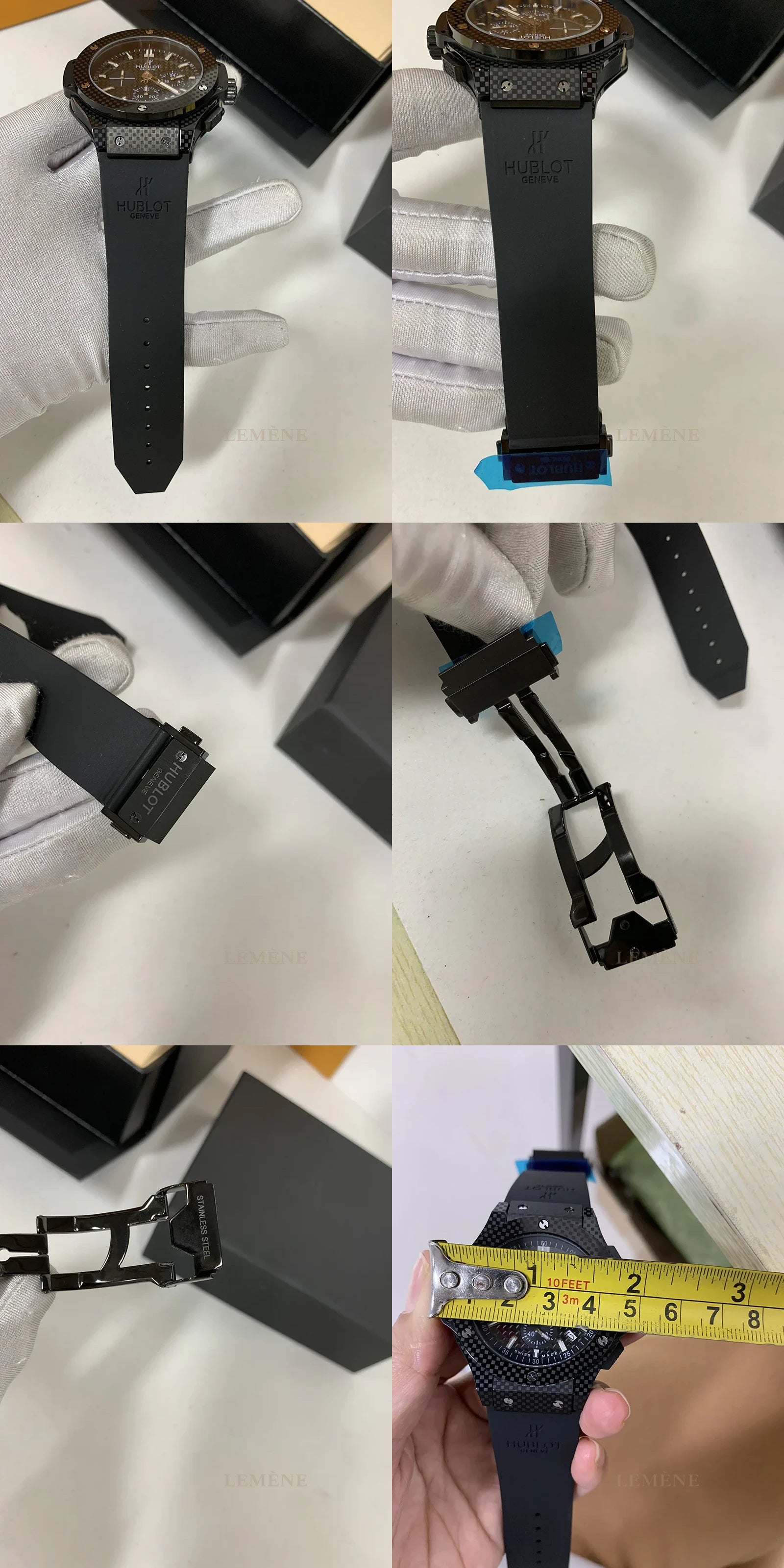 위블로 빅뱅 올 카본 크로노그라피 검판 44mm
