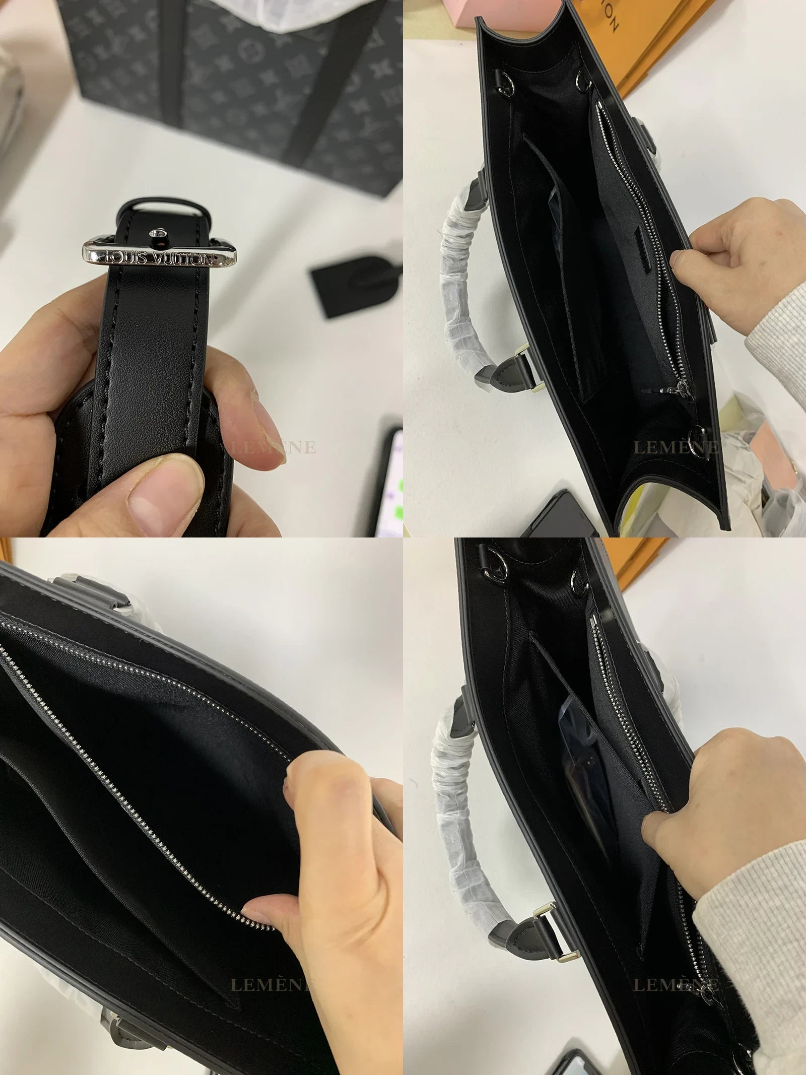 루이비통 모노그램 이클립스 삭 플라 토트백