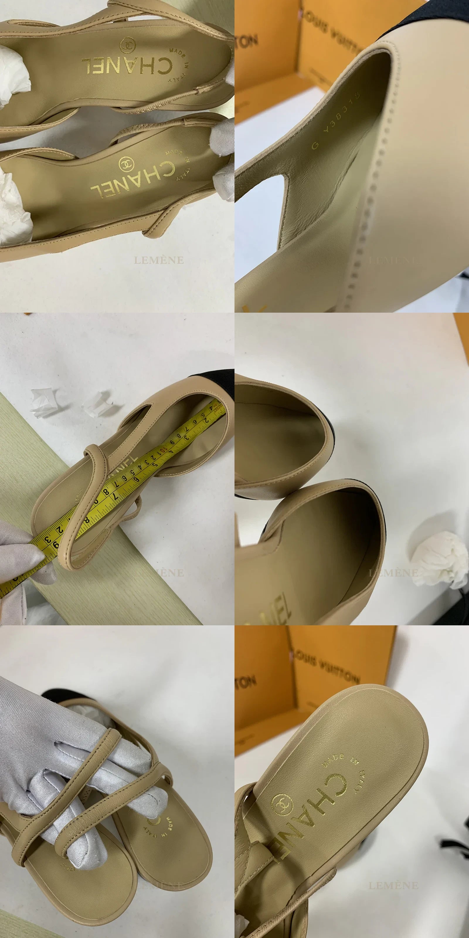 샤넬 클래식 투톤 슬링백 펌프스