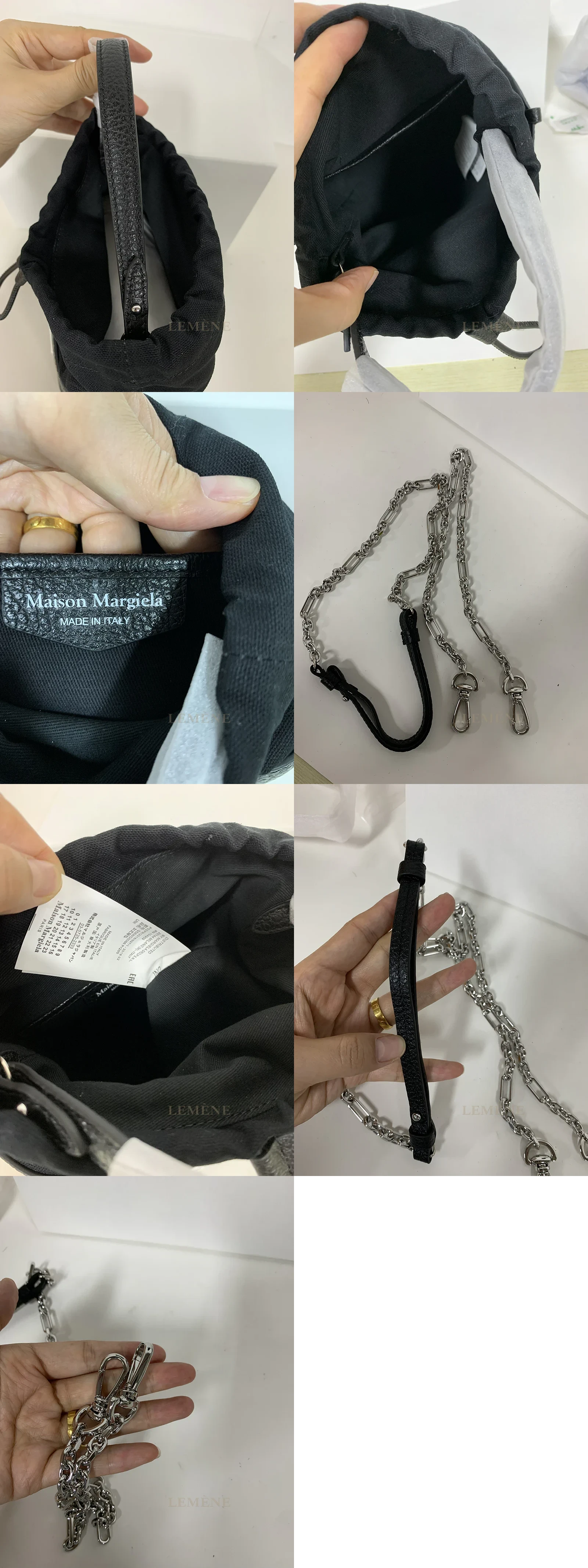 메종마르지엘라 넘버링 로고 버킷백
