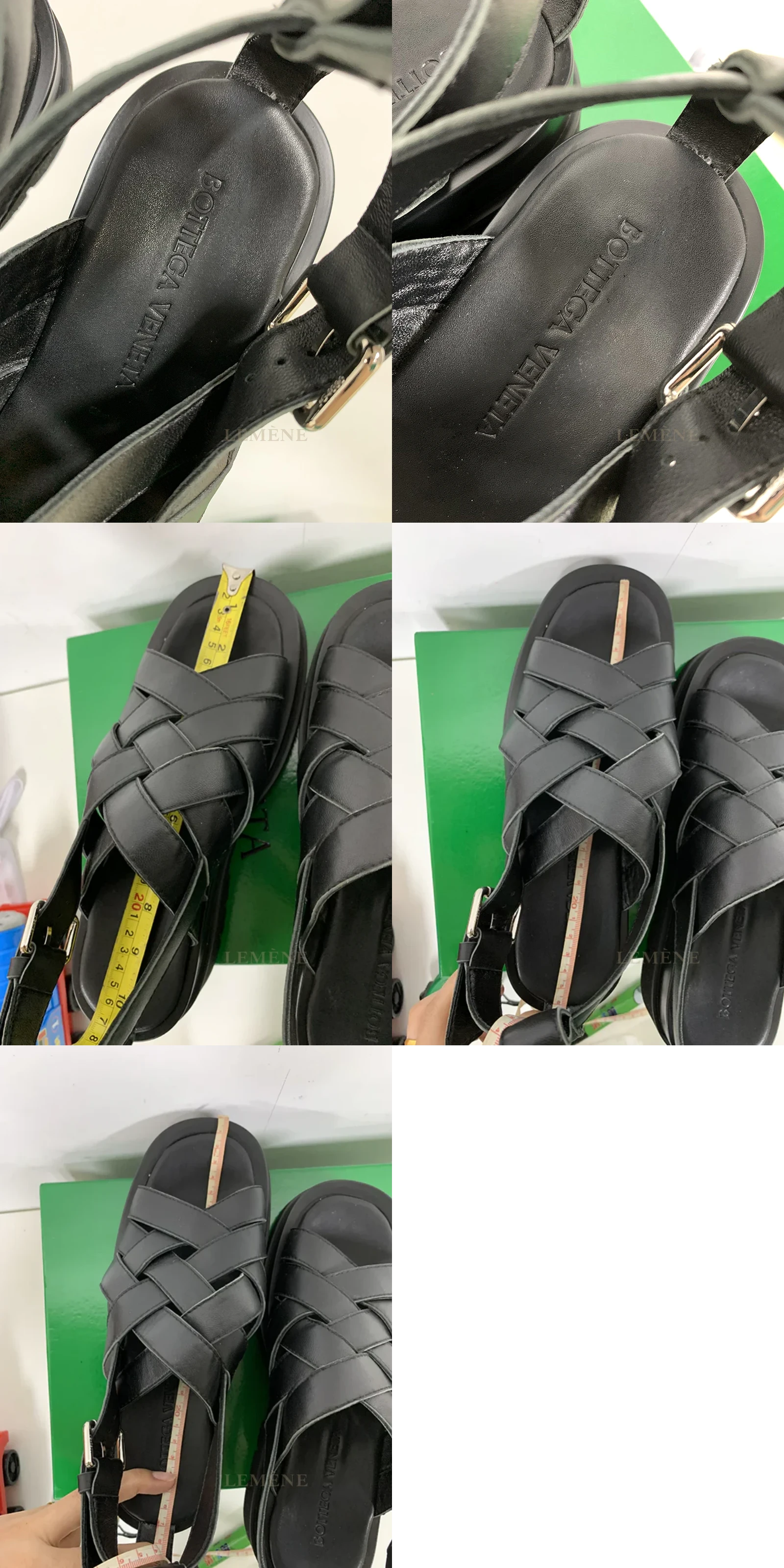 보테가베네타 러그 스트랩 슬리퍼 블랙