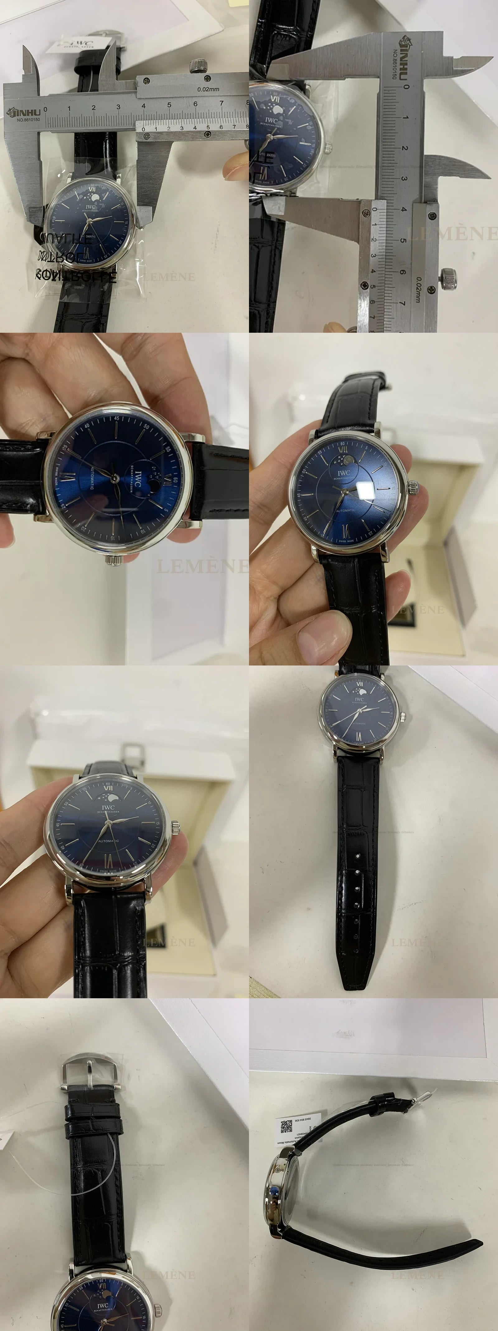 iwc 포르토피노 오토매틱 문 페이즈 스틸블루