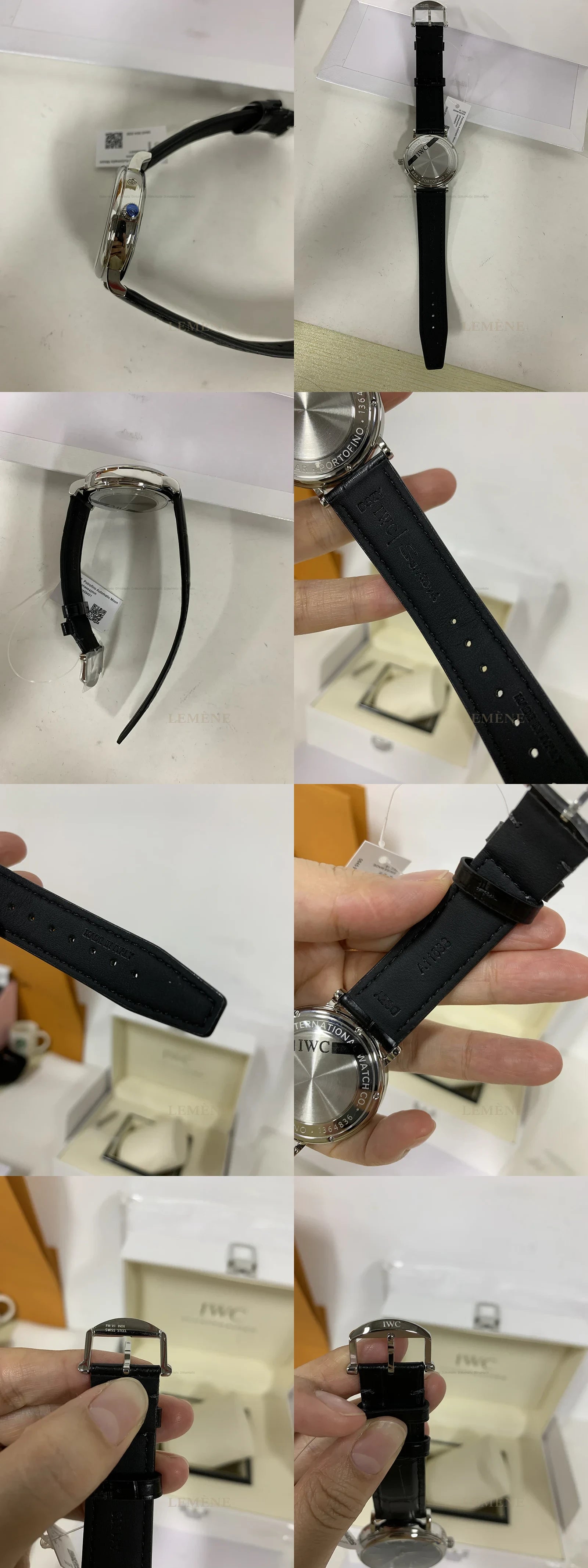 iwc 포르토피노 오토매틱 문 페이즈 스틸블루