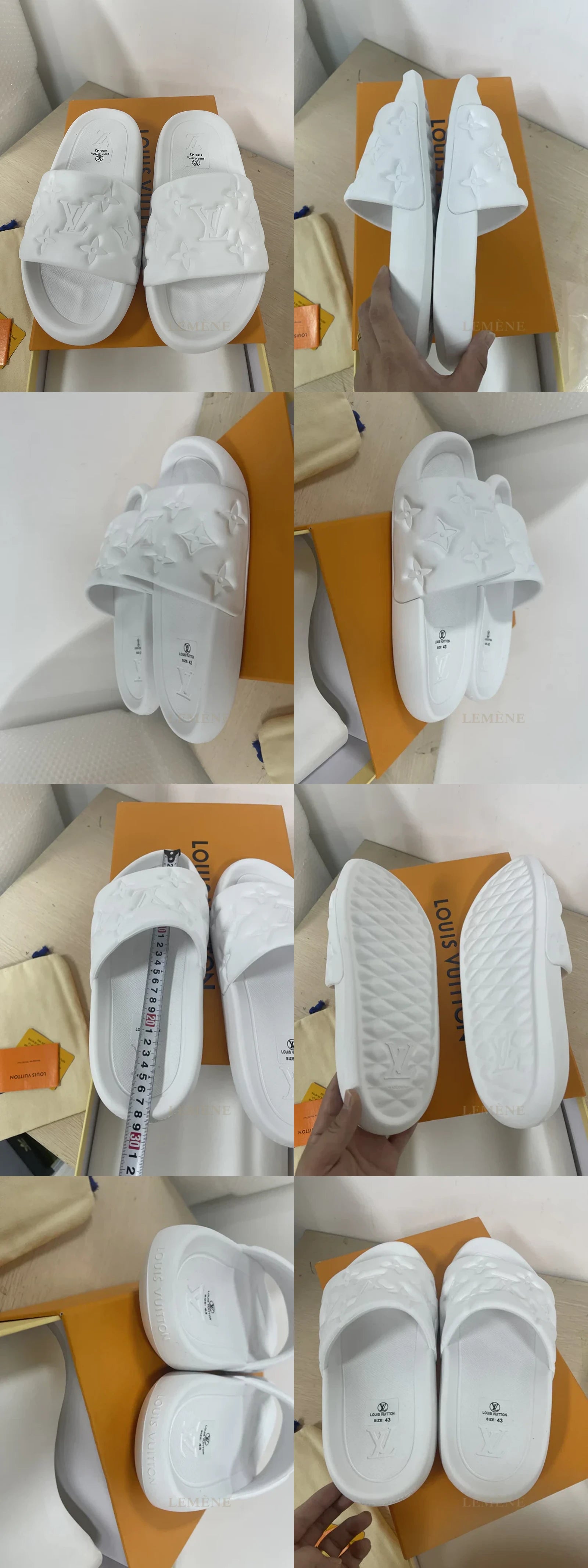 루이비통 워터프런트 뮬 슬리퍼 화이트