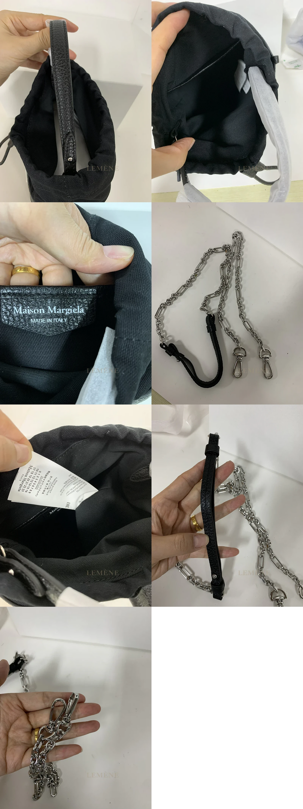 메종마르지엘라 넘버링 로고 버킷백
