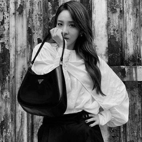 프라다 클레오 브러시드 가죽 숄더백
