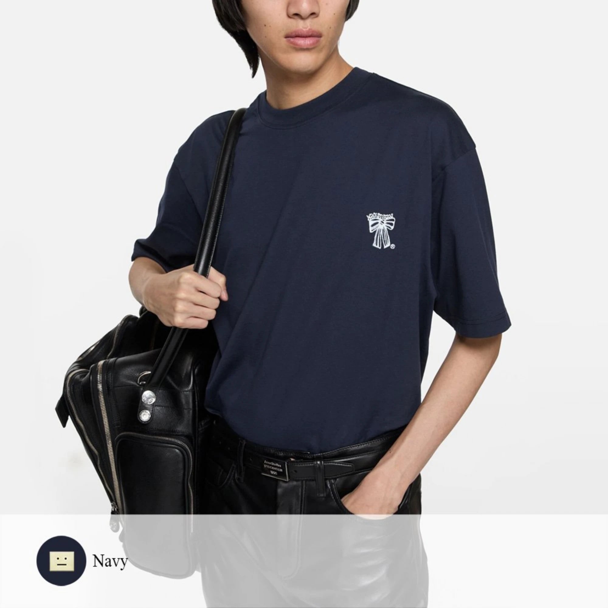 아크네 스튜디오 보우 로고 반팔 티셔츠