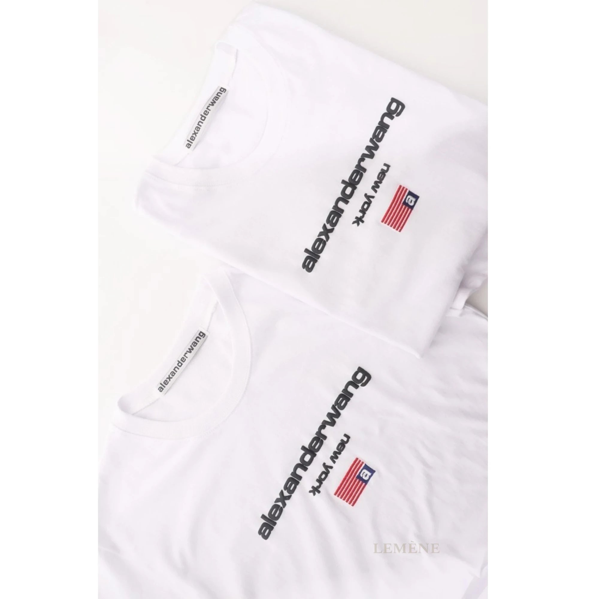 알렉산더 왕 로고 반팔 티셔츠 디테일 이미지