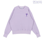 아미 톤온톤 하트 로고 자수 맨투맨 디테일 이미지