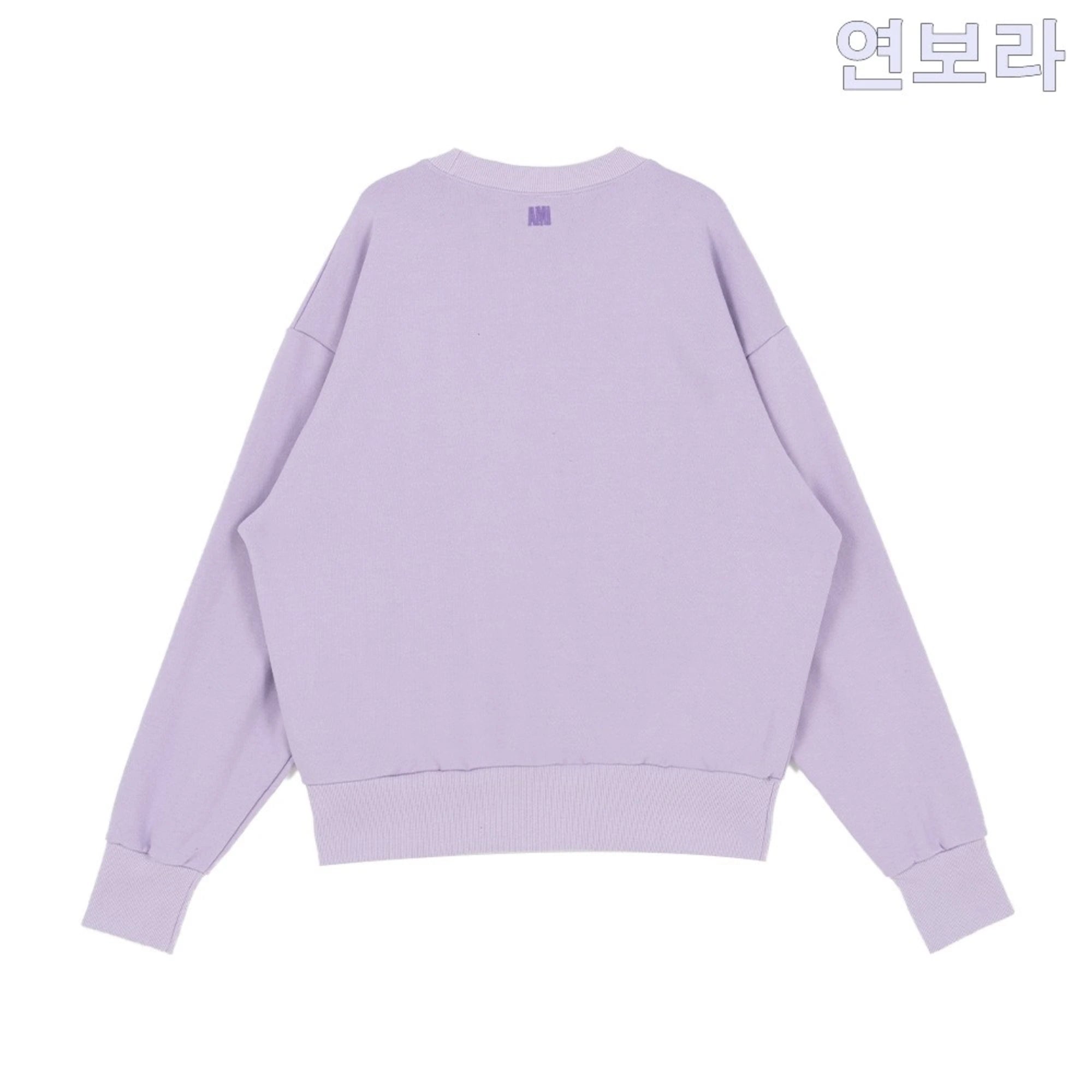 아미 톤온톤 하트 로고 자수 맨투맨 디테일 이미지