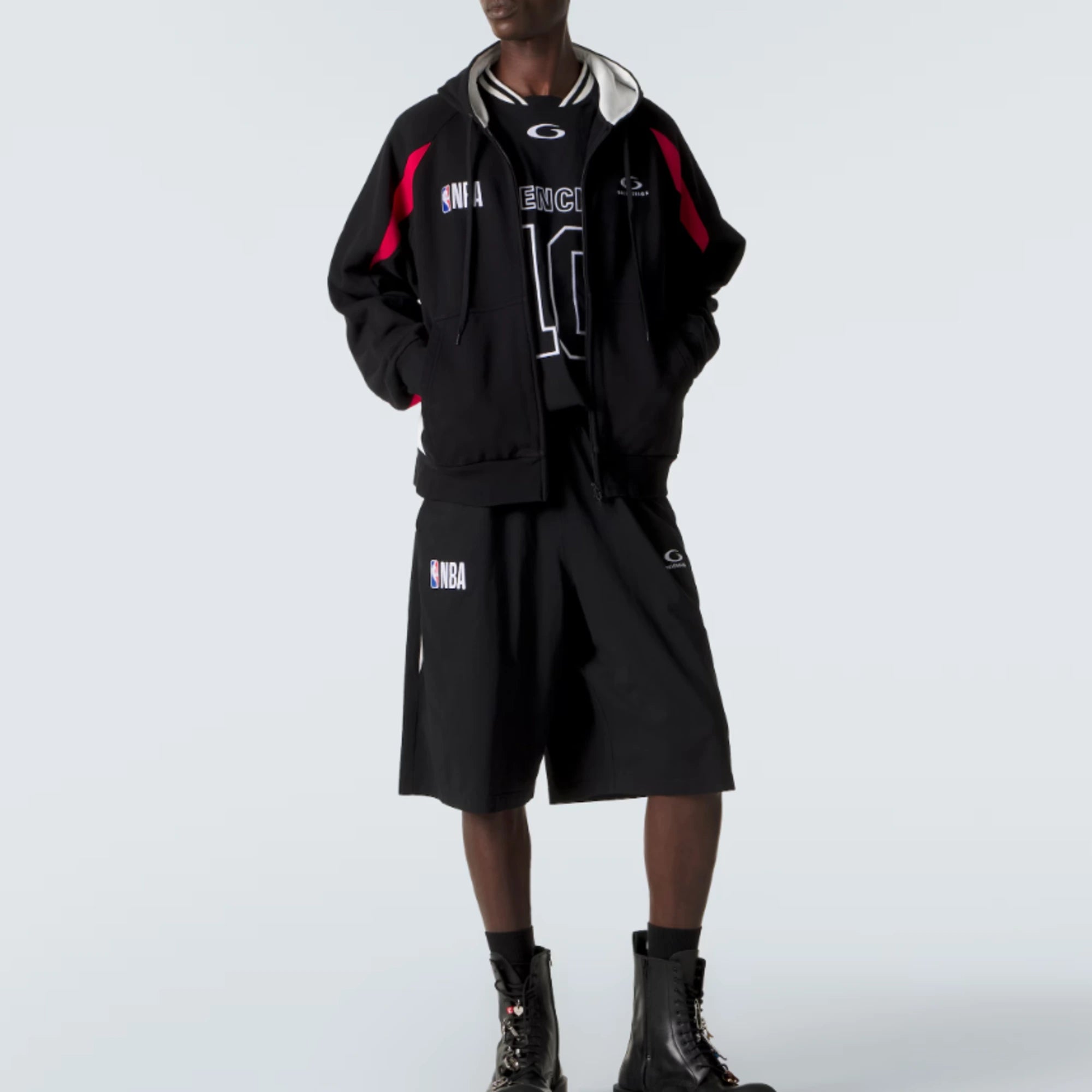 발렌시아가 X NBA 오버사이즈 반팔 티셔츠