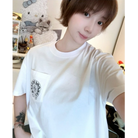 크롬하츠 말굽 포켓 반팔 티셔츠 착용 이미지
