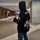 크롬하츠 멀티 컬러 크로스 집업 후드 착용 이미지