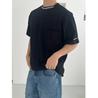 크롬하츠 넥 레터링 포켓 반팔 티셔츠 착용 이미지
