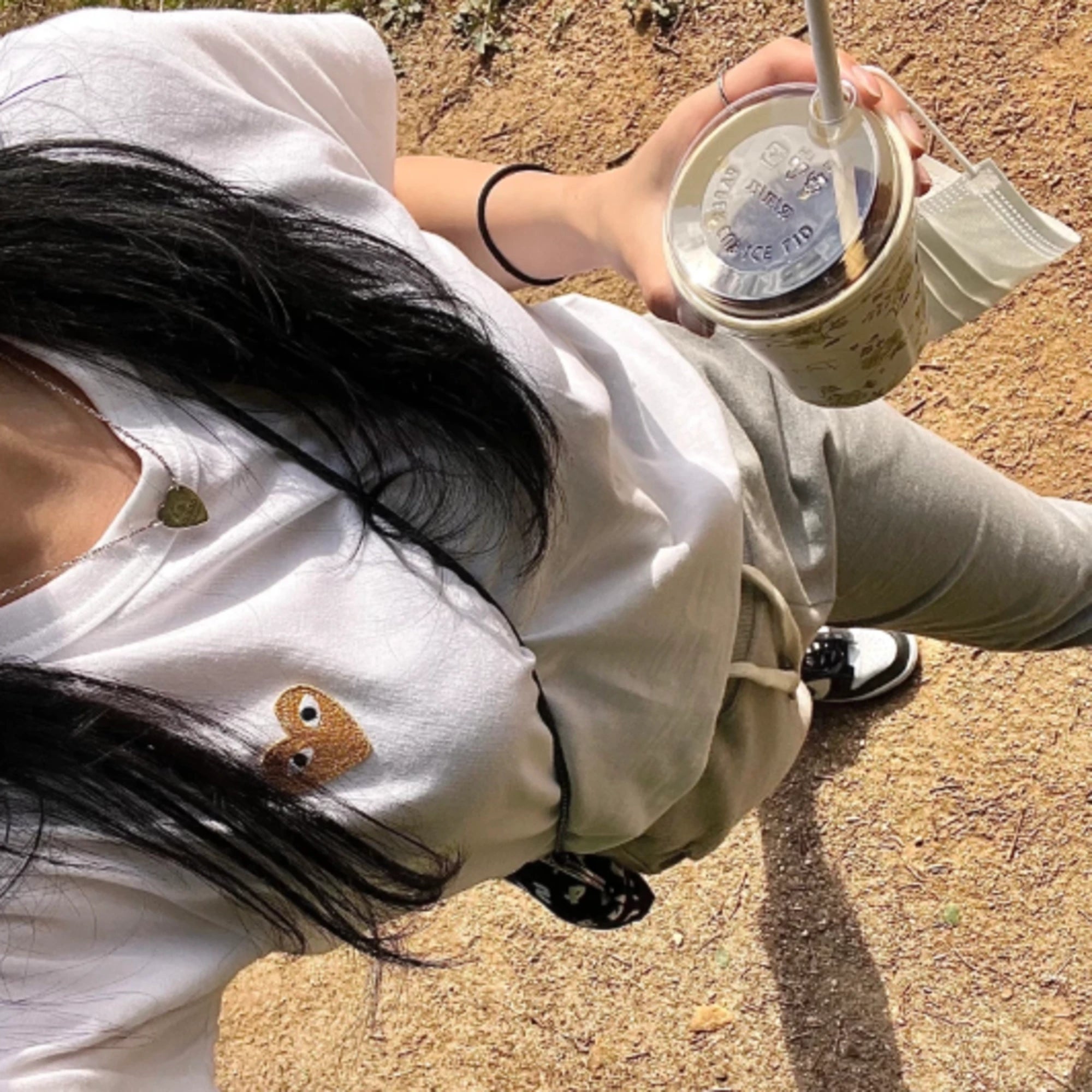 꼼데가르송 와펜 반팔 티셔츠 착용 이미지