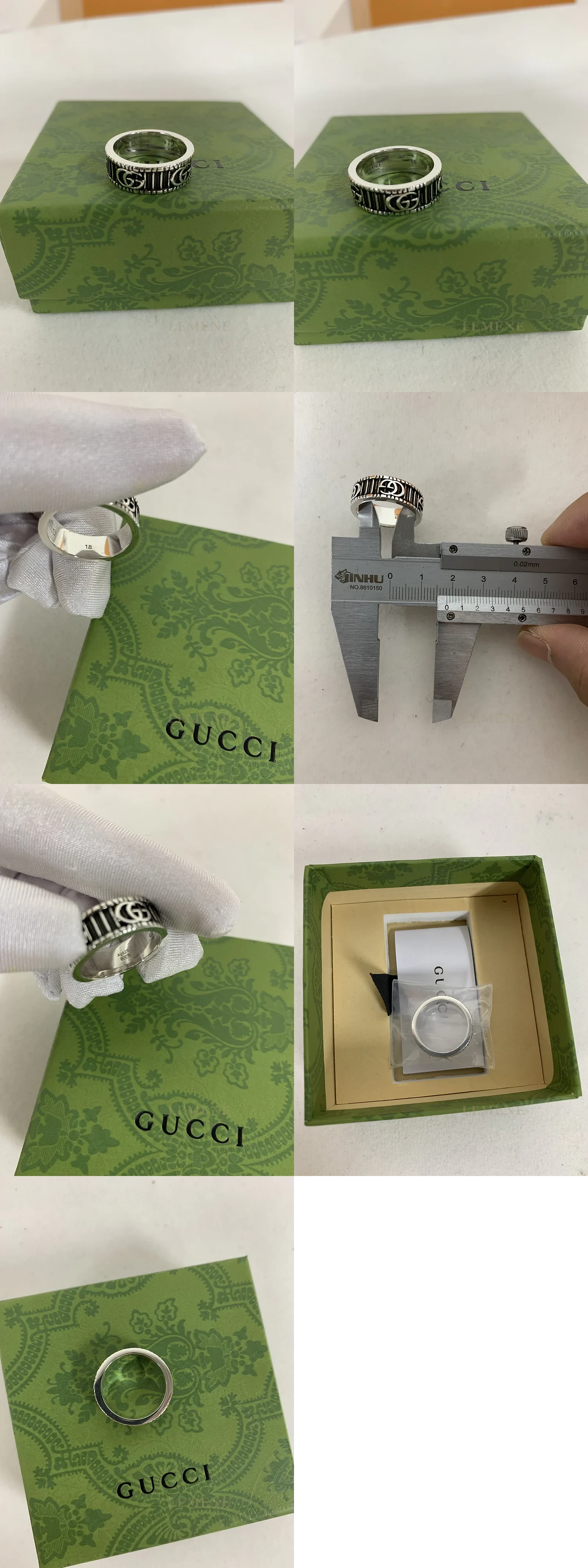 구찌 더블 G 디테일 실버 반지