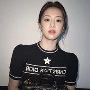 디올 스타 로고 반팔 스웨터 (고윤정, 지수 착용)