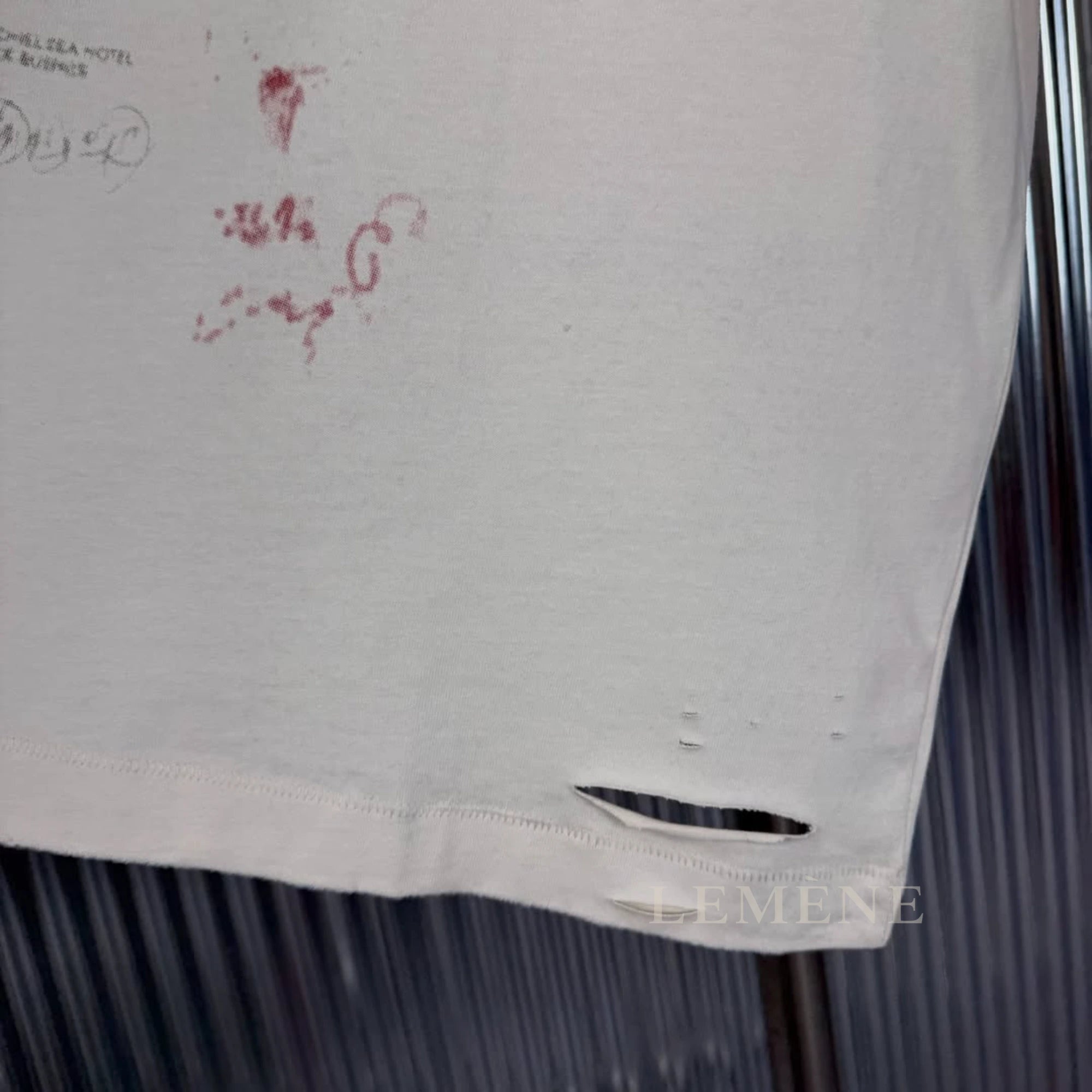 팔리 할리우드 첼시 호텔 그래픽 반팔 티셔츠 디테일 이미지