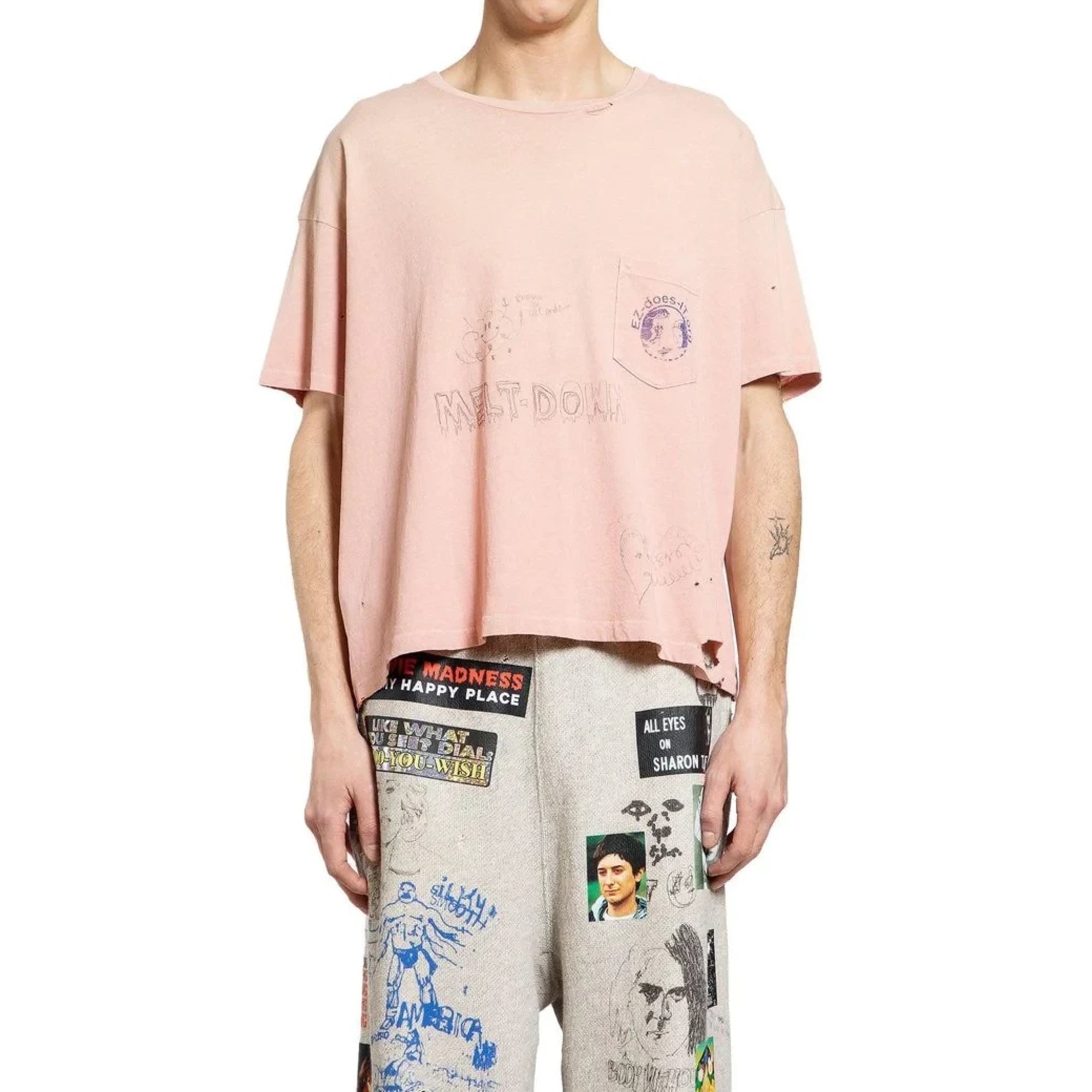팔리 할리우드 리햅 로맨스 포켓 반팔 티셔츠