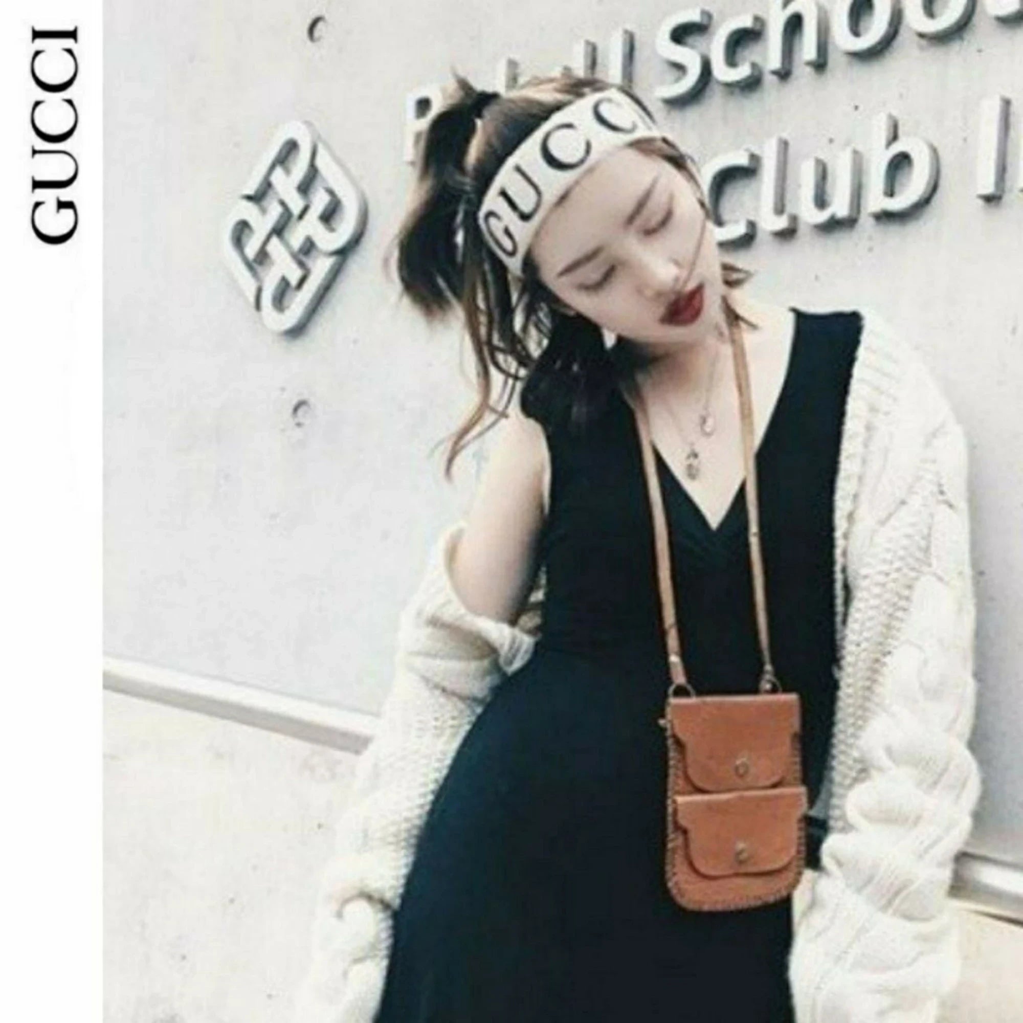 구찌 엘라스틱 헤어 밴드 착용 이미지