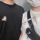 메종키츠네 칠랙스 폭스 반팔 티셔츠 착용 이미지